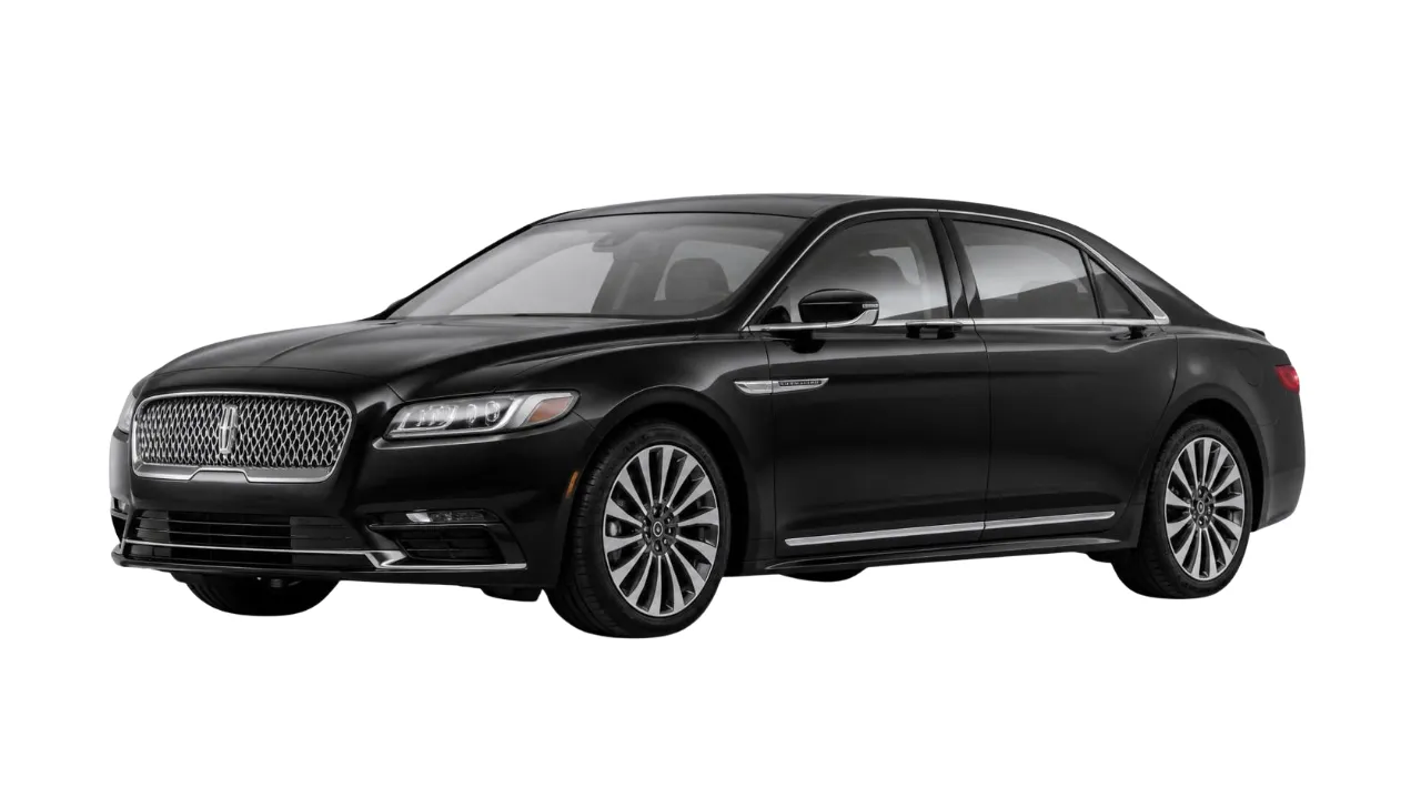 Black Lincoln Continental luxury sedan for DFW airport car service